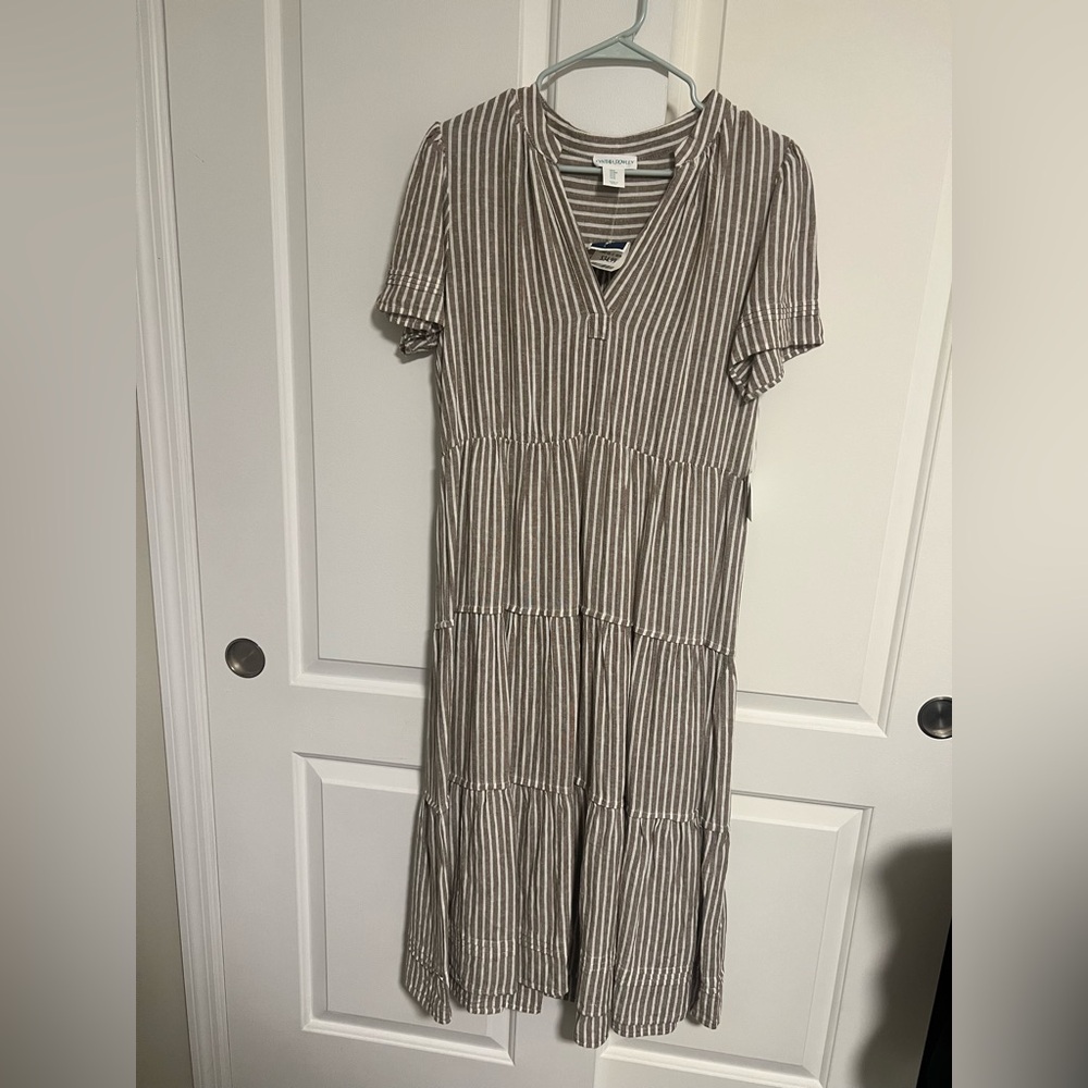 Linen-blend Dress